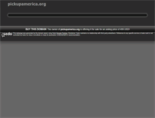 Tablet Screenshot of dev.pickupamerica.org